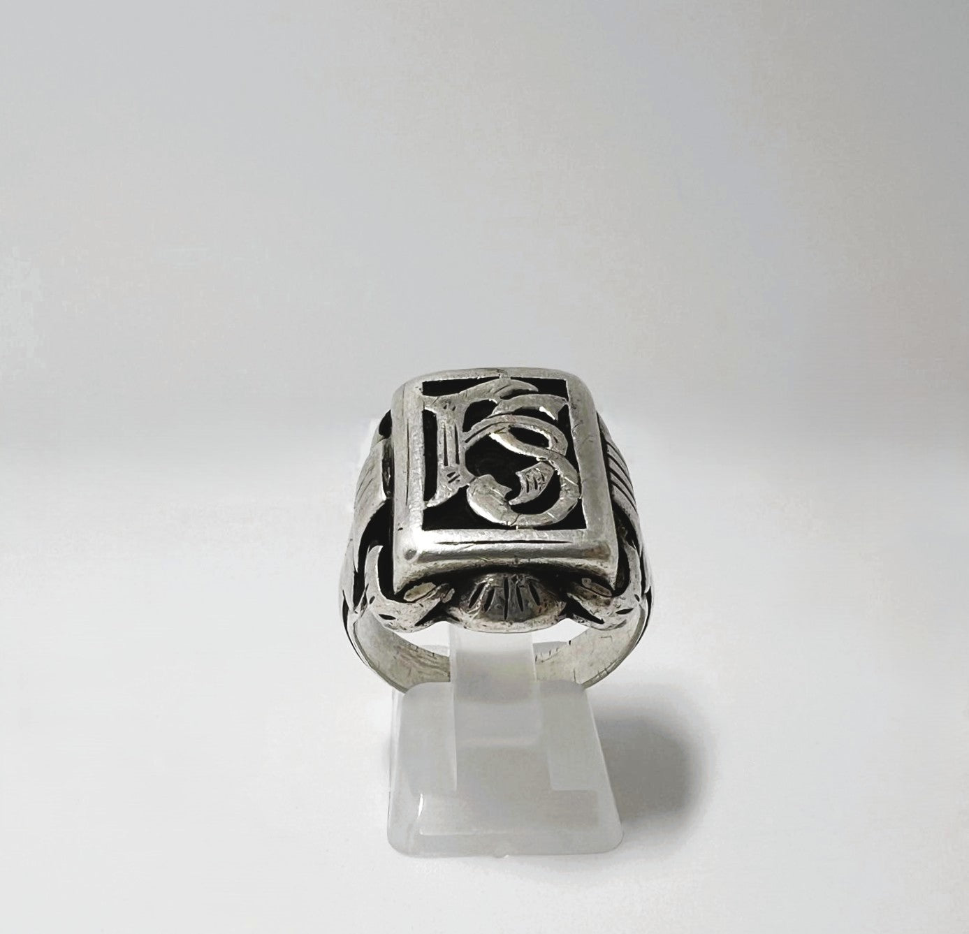 Antiker 900er Silberring Herren, Monogrammring