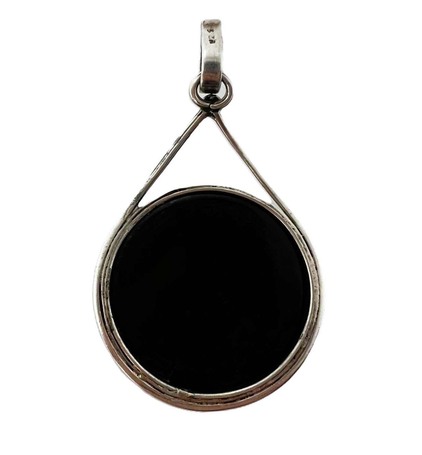 Großer Vintage Onyx-Anhänger 