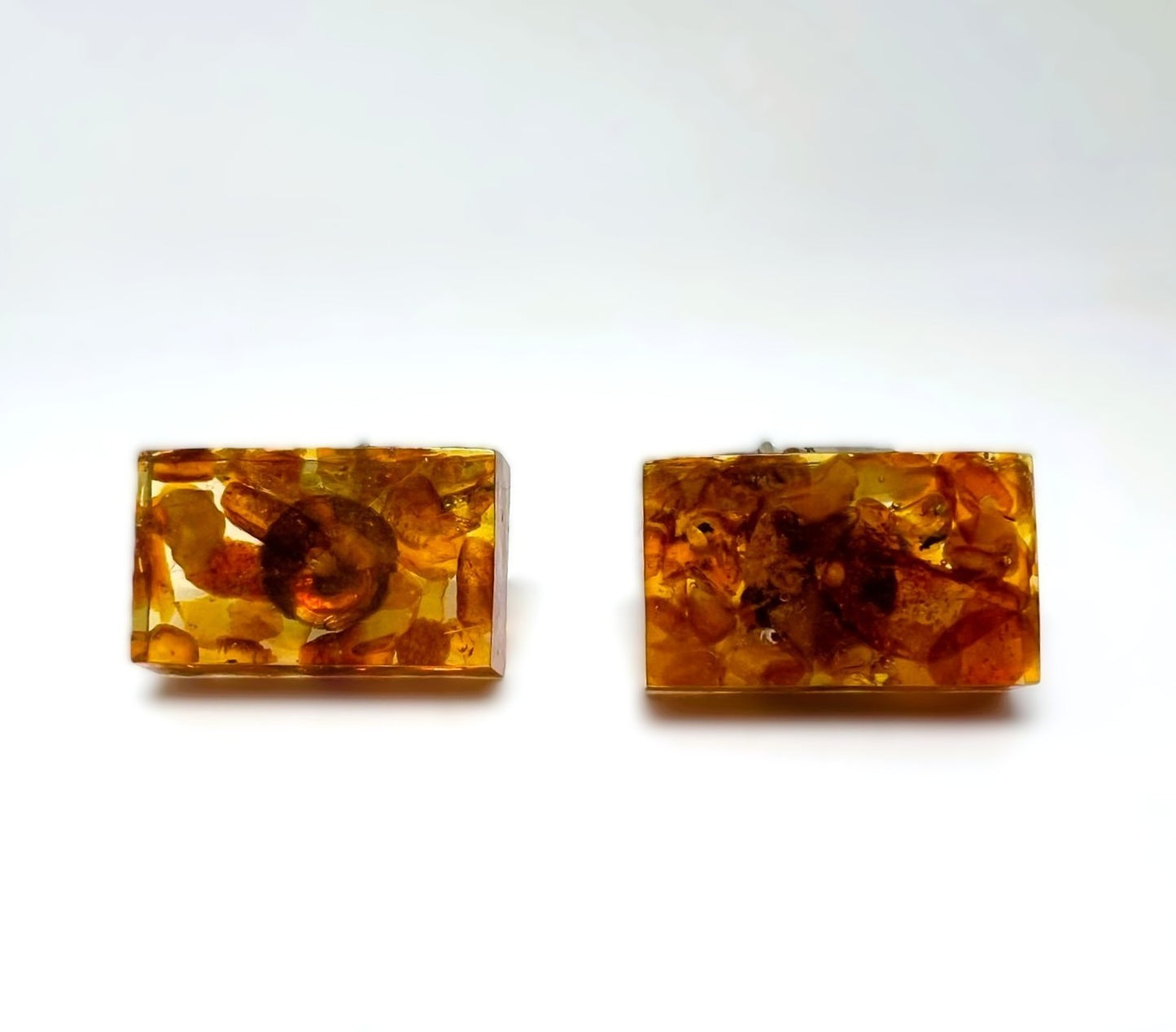 Manschettenknöpfe mit Cognac-Bernstein-Mosaik