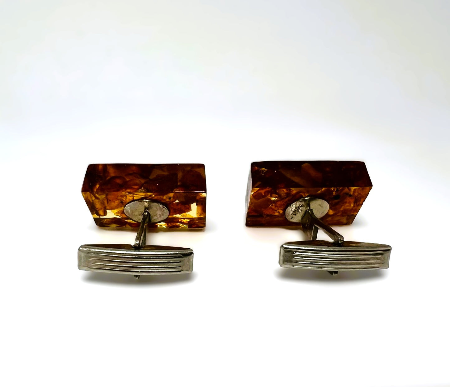 Manschettenknöpfe mit Cognac-Bernstein-Mosaik