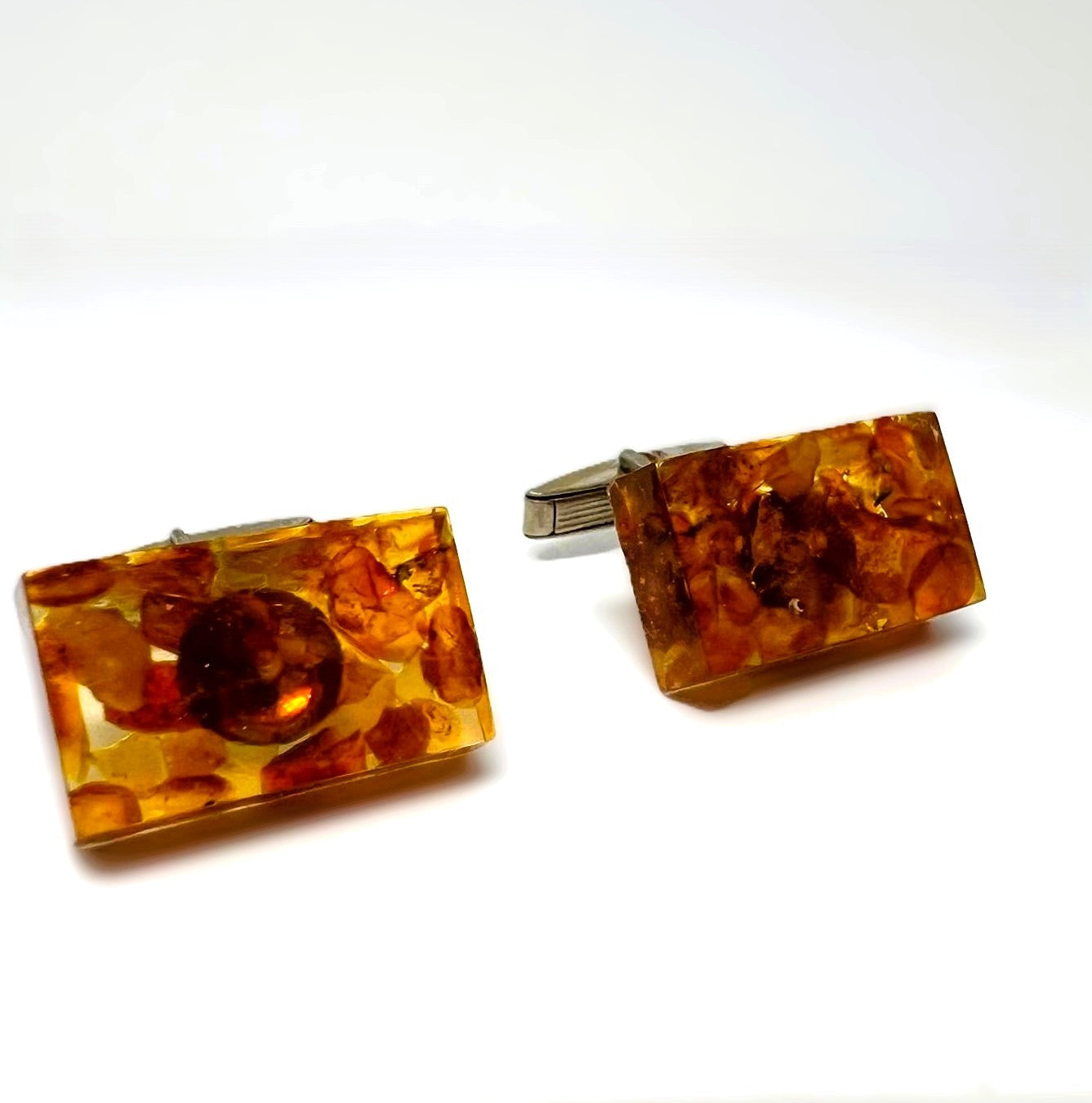 Manschettenknöpfe mit Cognac-Bernstein-Mosaik