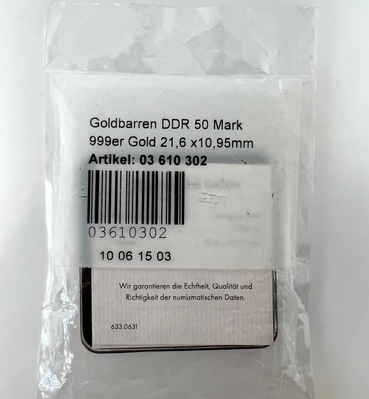 DDR 50 Mark Goldbarren
