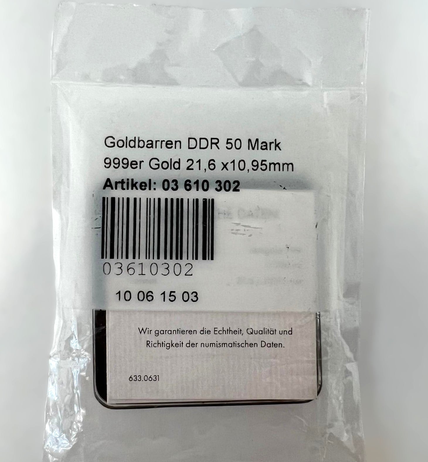 DDR 50 Mark Goldbarren