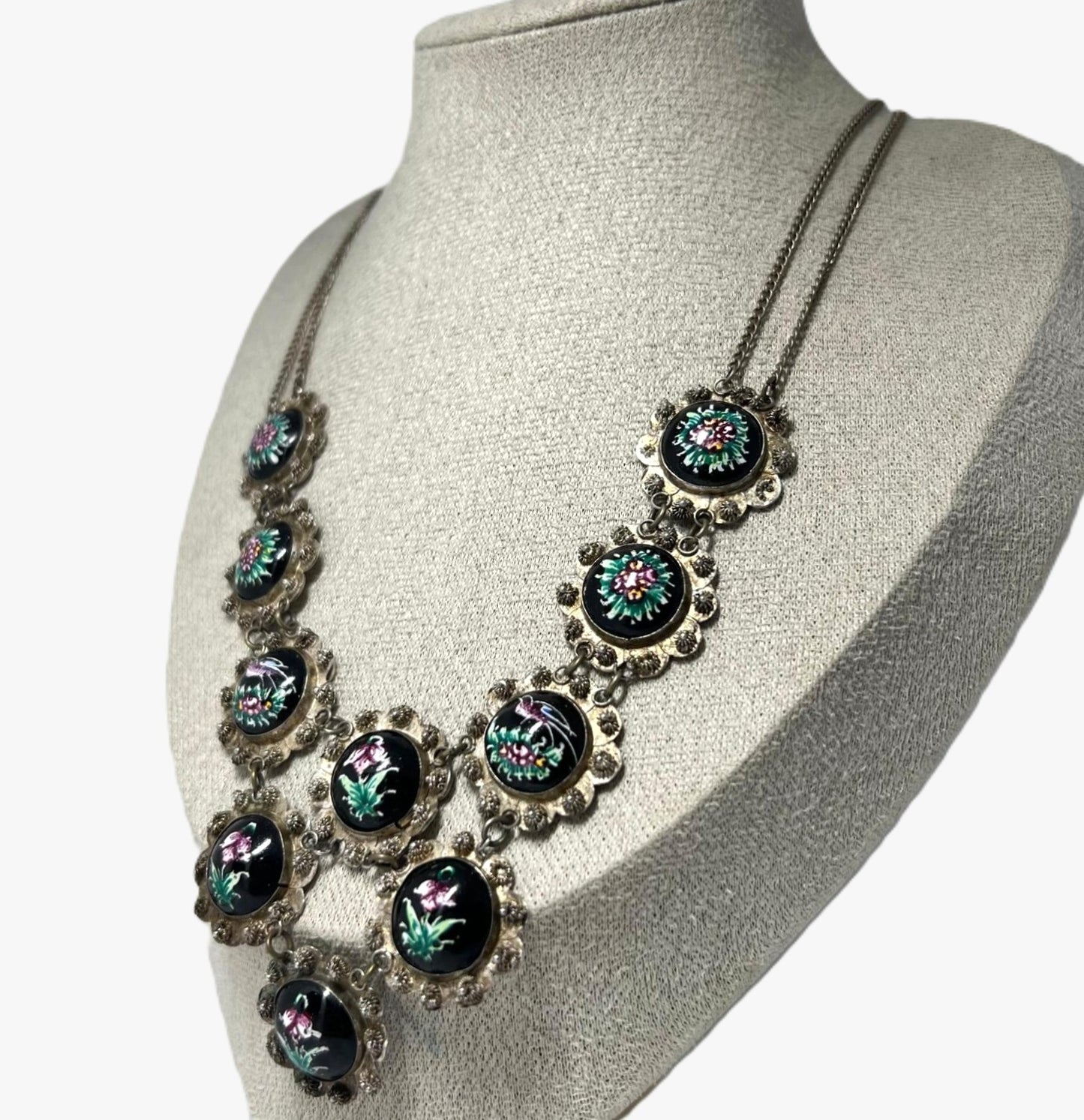 Vintage Rostow-Finift Emaille-Collier 