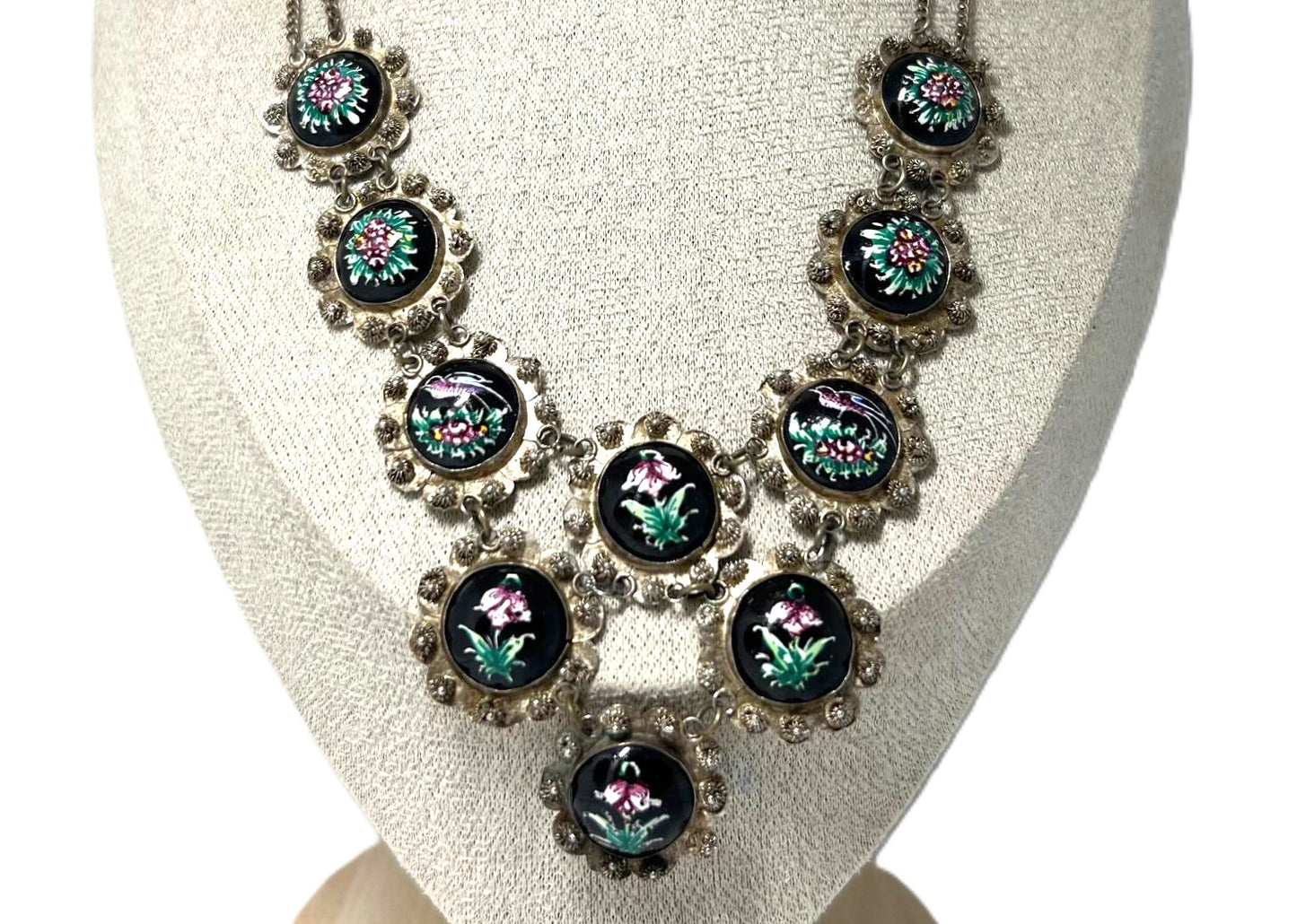 Vintage Rostow-Finift Emaille-Collier 
