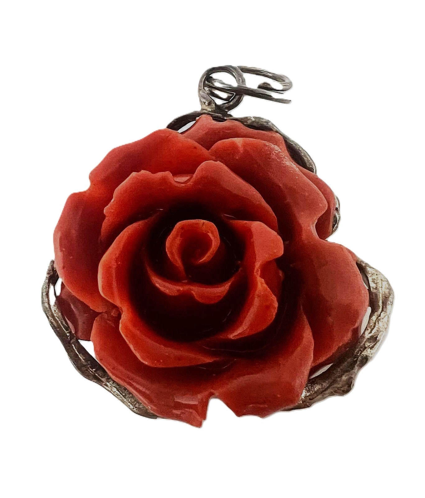 Vintage Korallenanhänger Rose