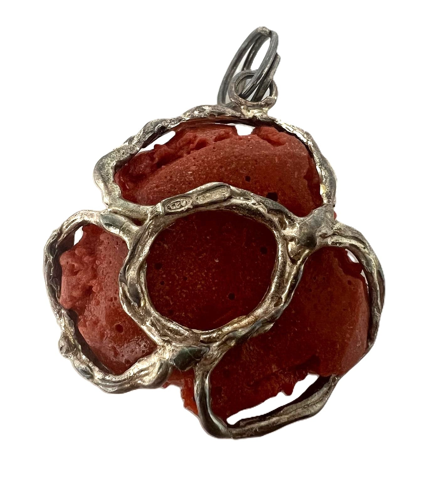 Vintage Korallenanhänger Rose