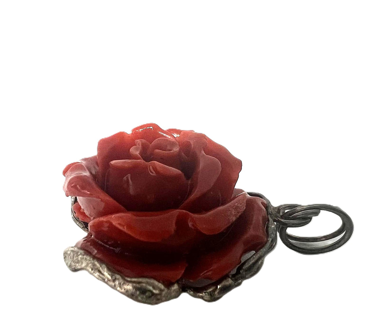 Vintage Korallenanhänger Rose