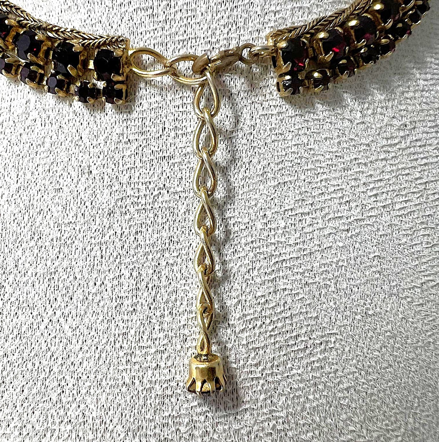 Vintage Granatglas Collier