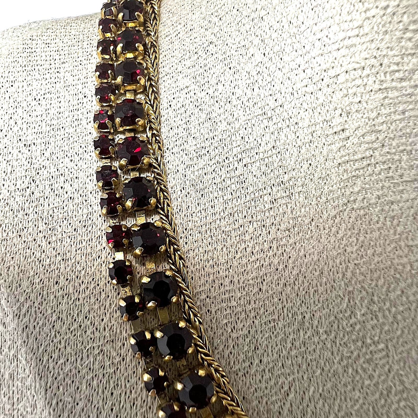 Vintage Granatglas Collier