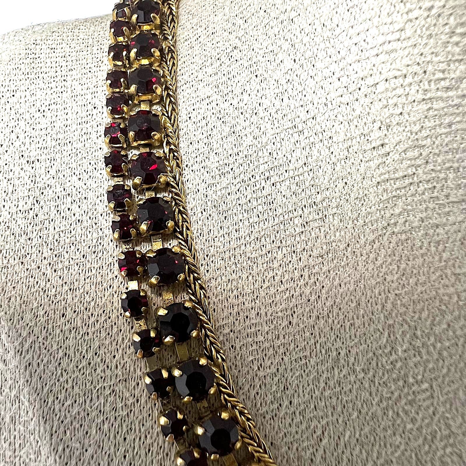Vintage Granatglas Collier
