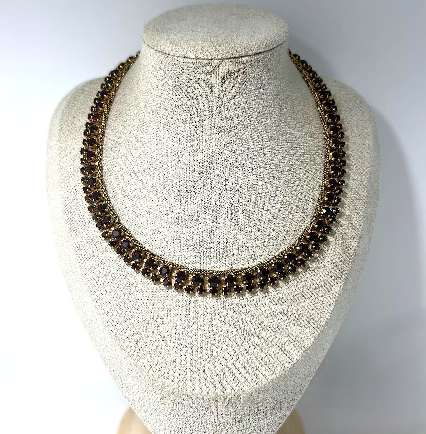 Vintage Granatglas Collier