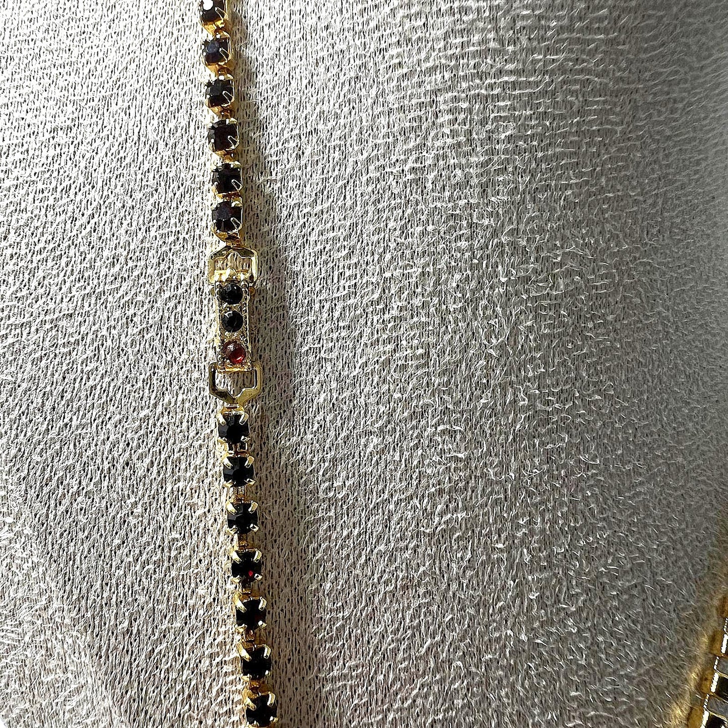 Vintage Granatglas Collier