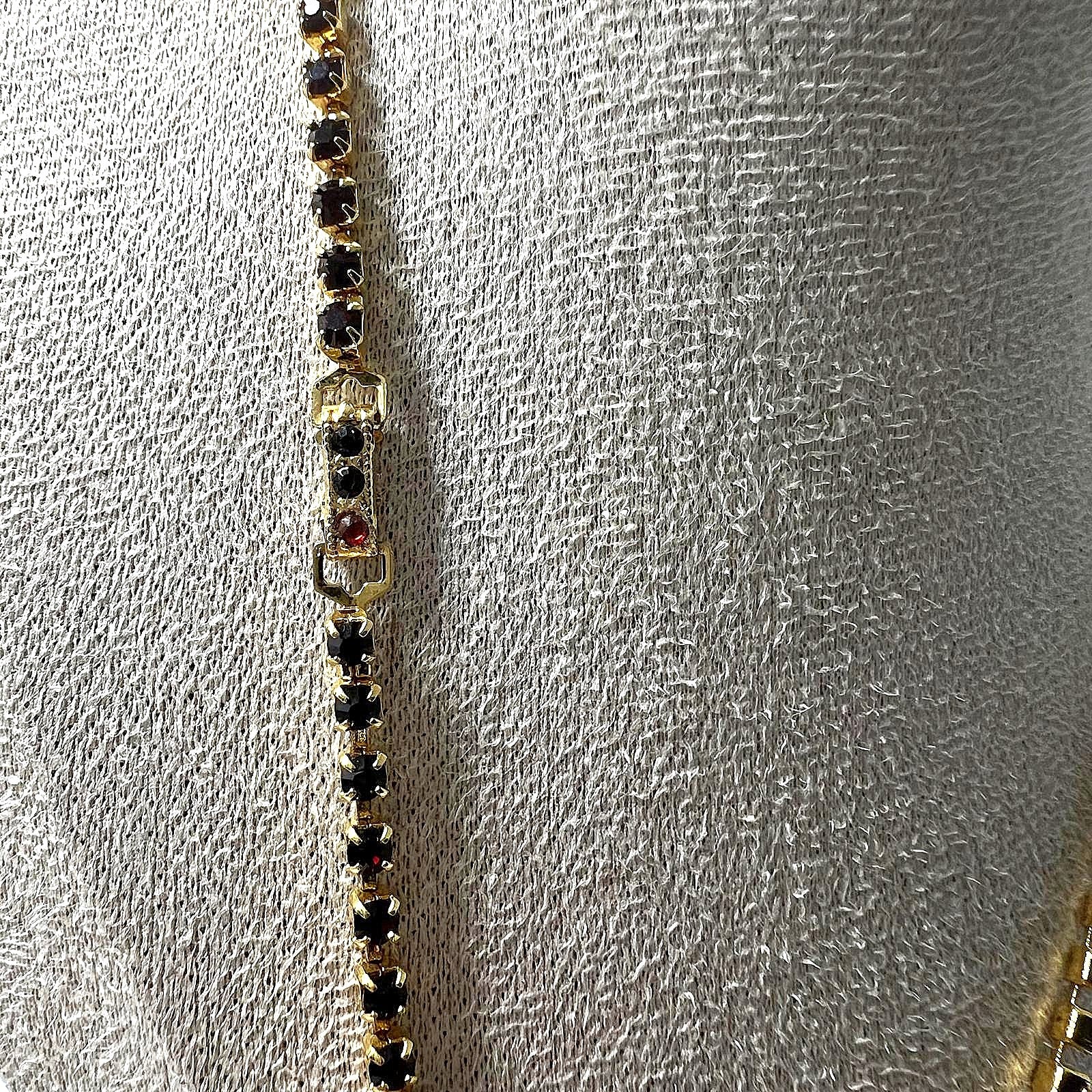 Vintage Granatglas Collier