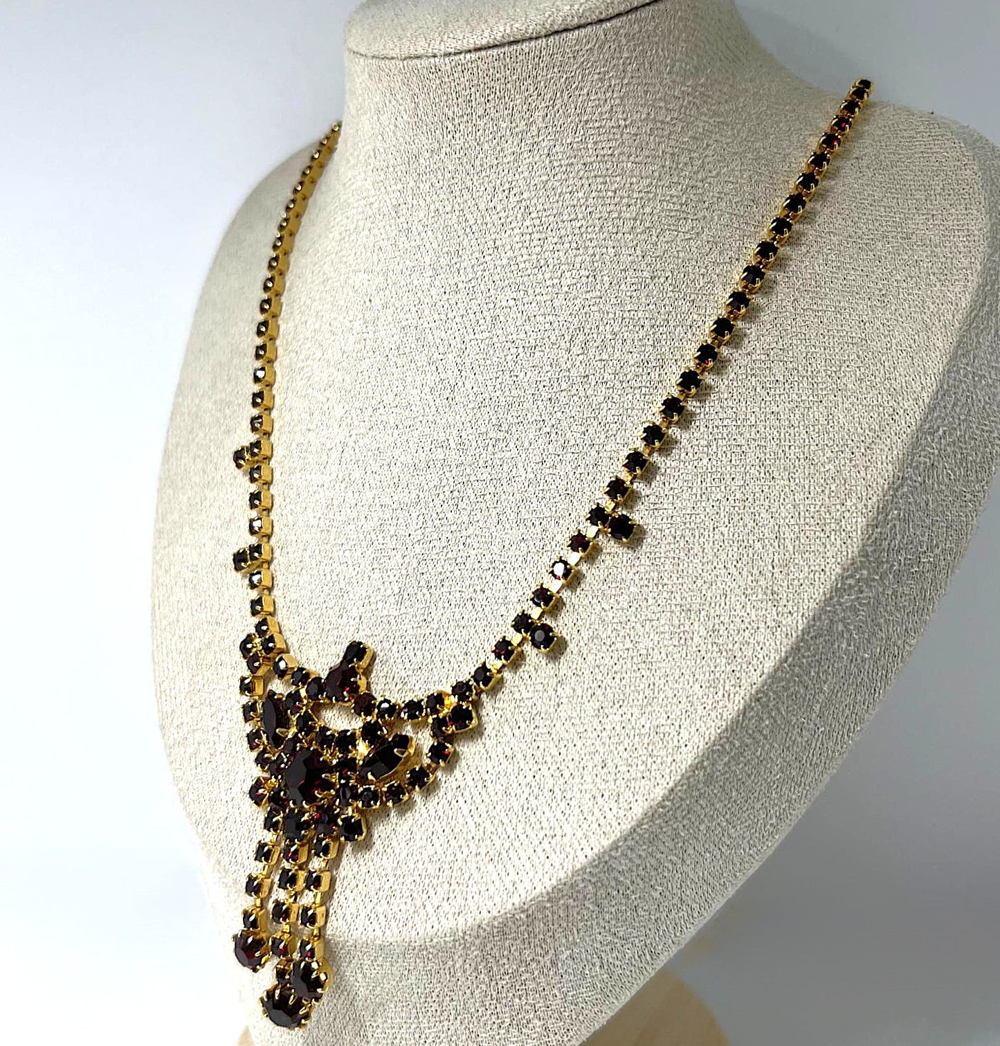 Vintage Granatglas Collier