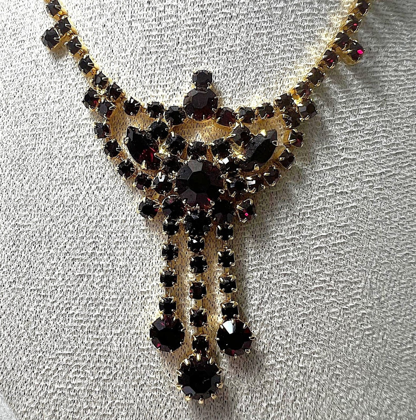 Vintage Granatglas Collier