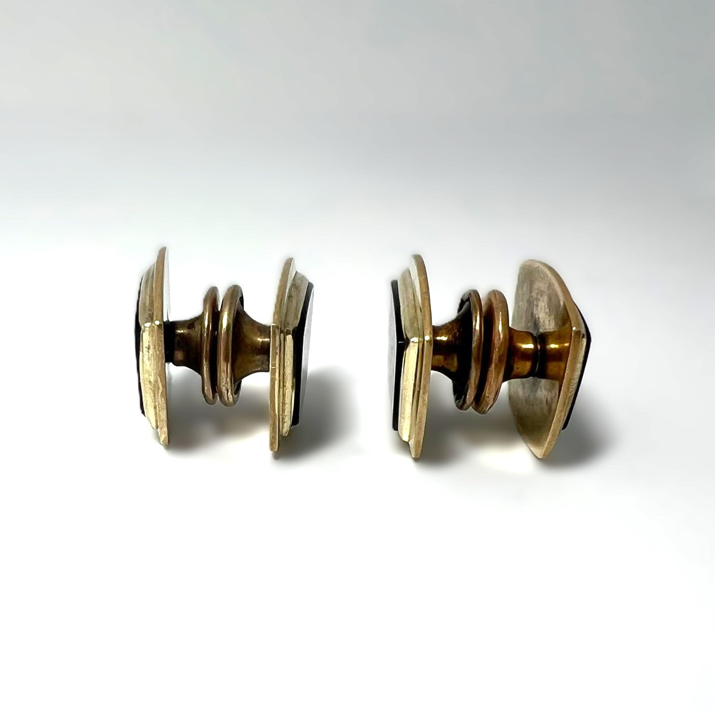 Art Deco Onyx Snap-Manschettenknöpfe