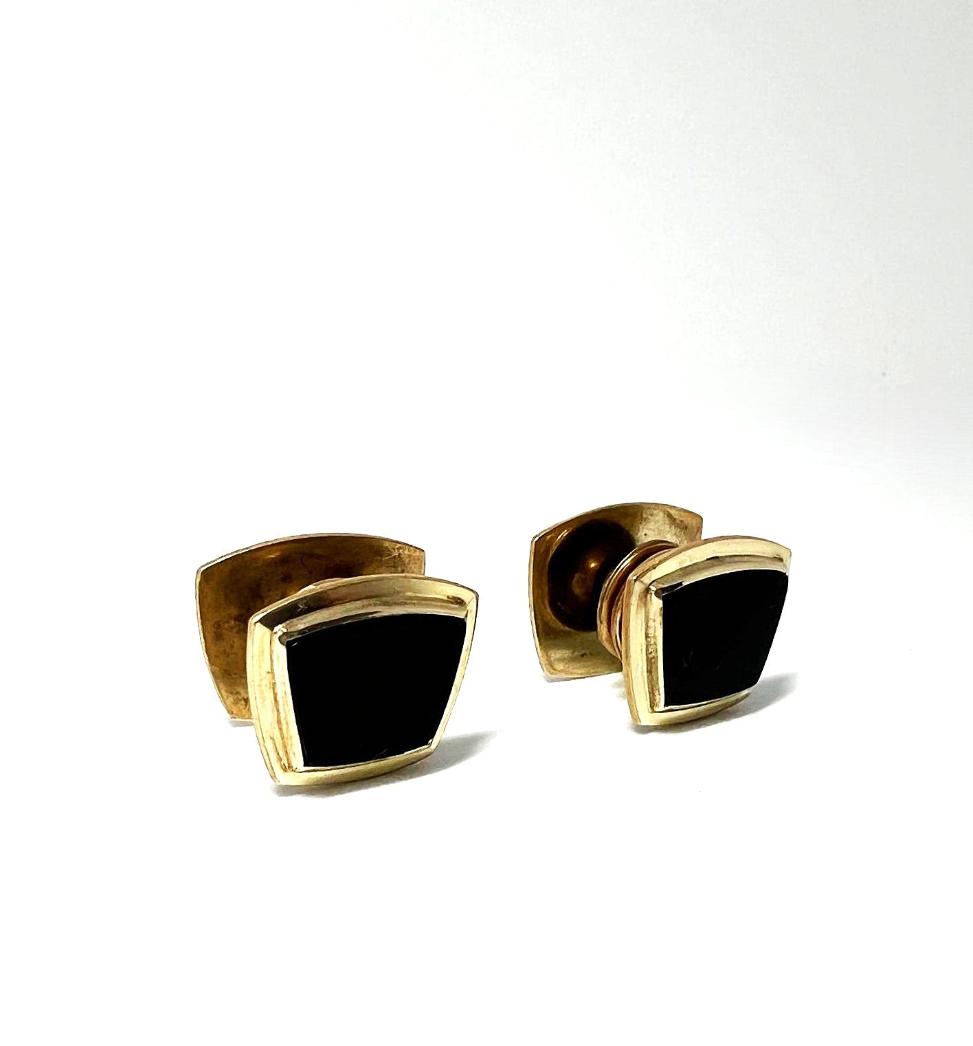 Art Deco Onyx Snap-Manschettenknöpfe