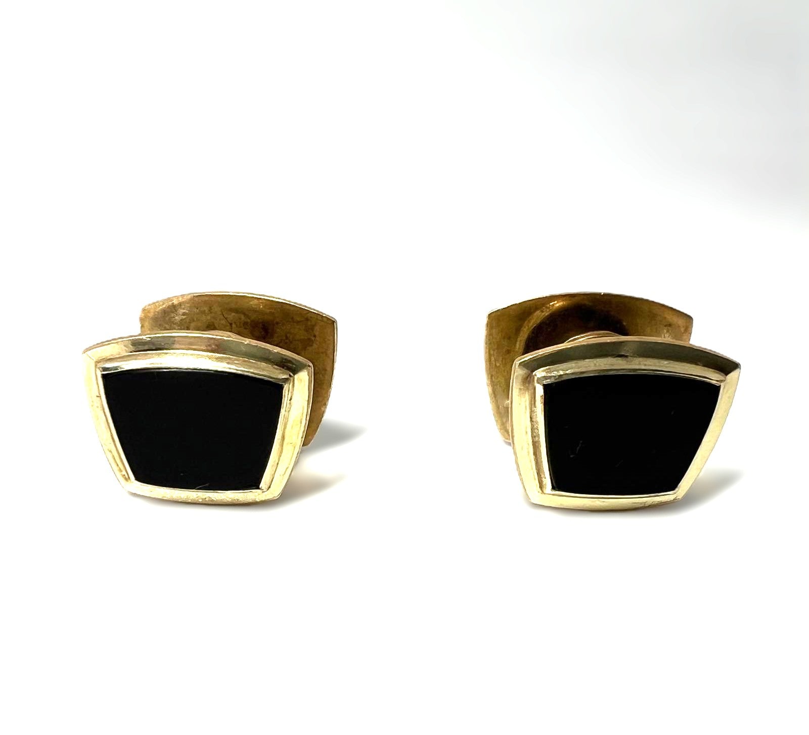Art Deco Onyx Snap-Manschettenknöpfe