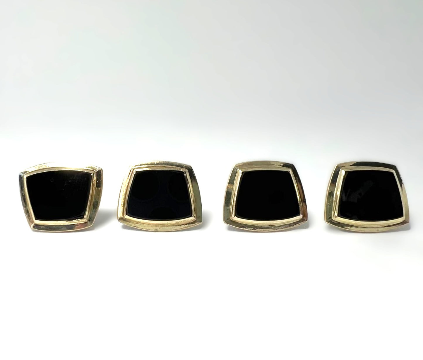 Art Deco Onyx Snap-Manschettenknöpfe