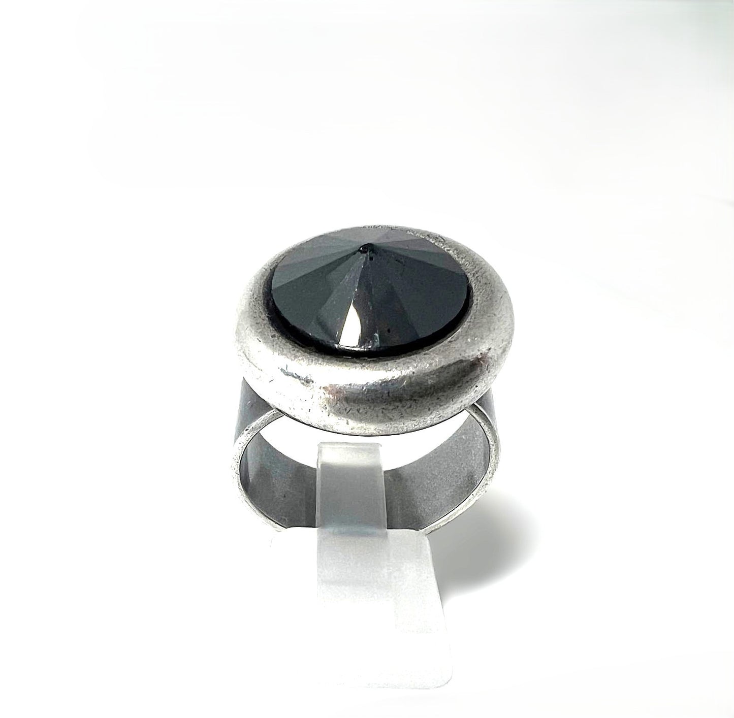 Vintage Silber Hämatit Designer-Ring