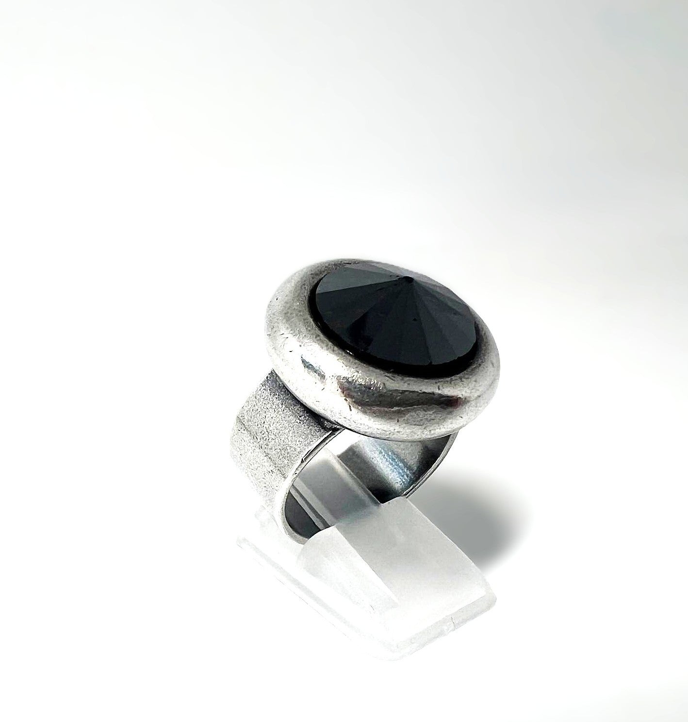 Vintage Silber Hämatit Designer-Ring