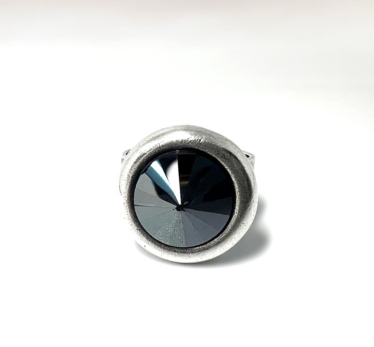 Vintage Silber Hämatit Designer-Ring