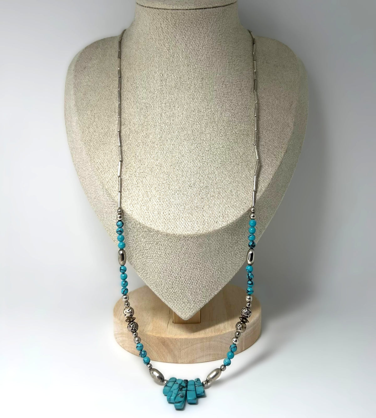 Vintage Türkis Edelstein Kette