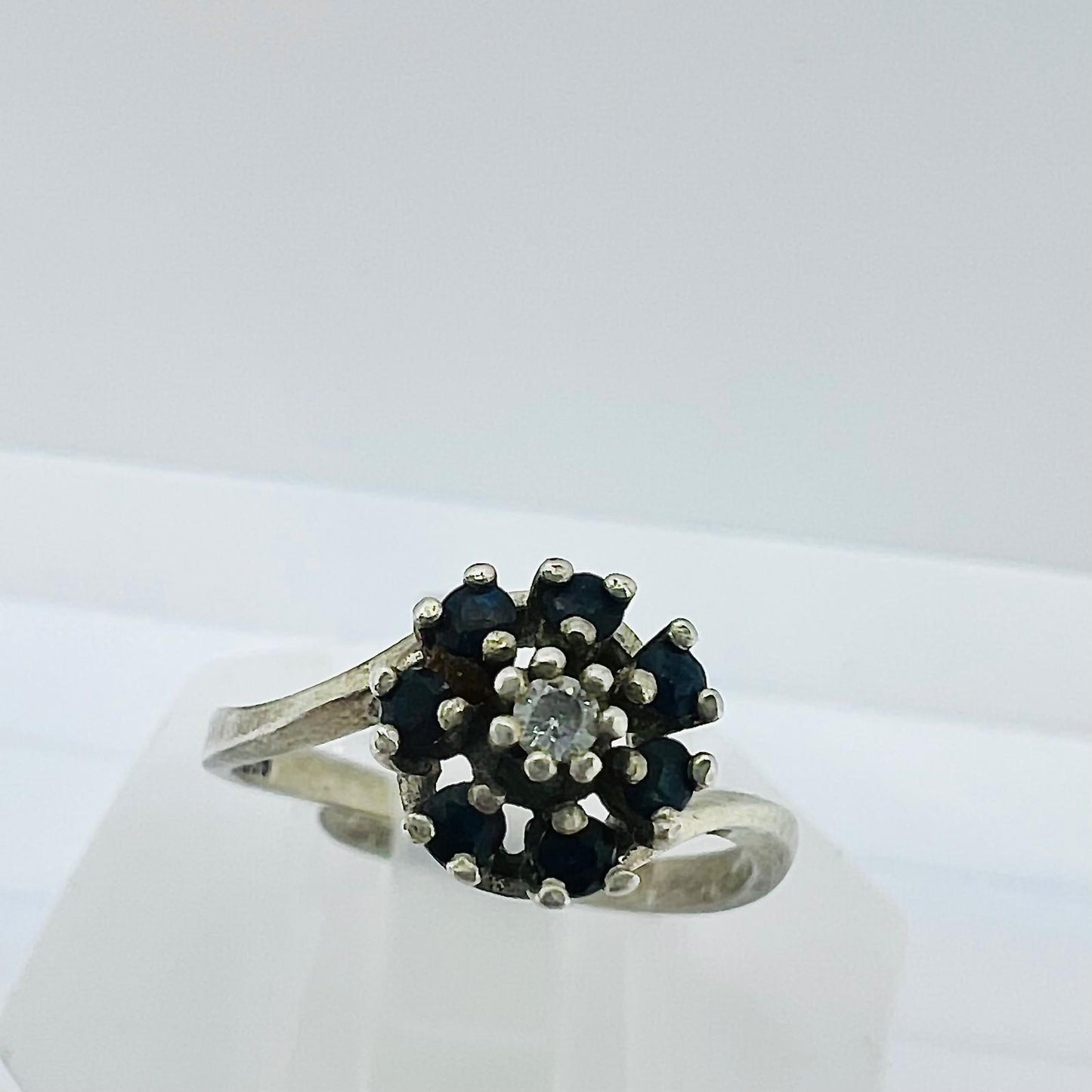  835 Silber Ring mit Onyx Diamant