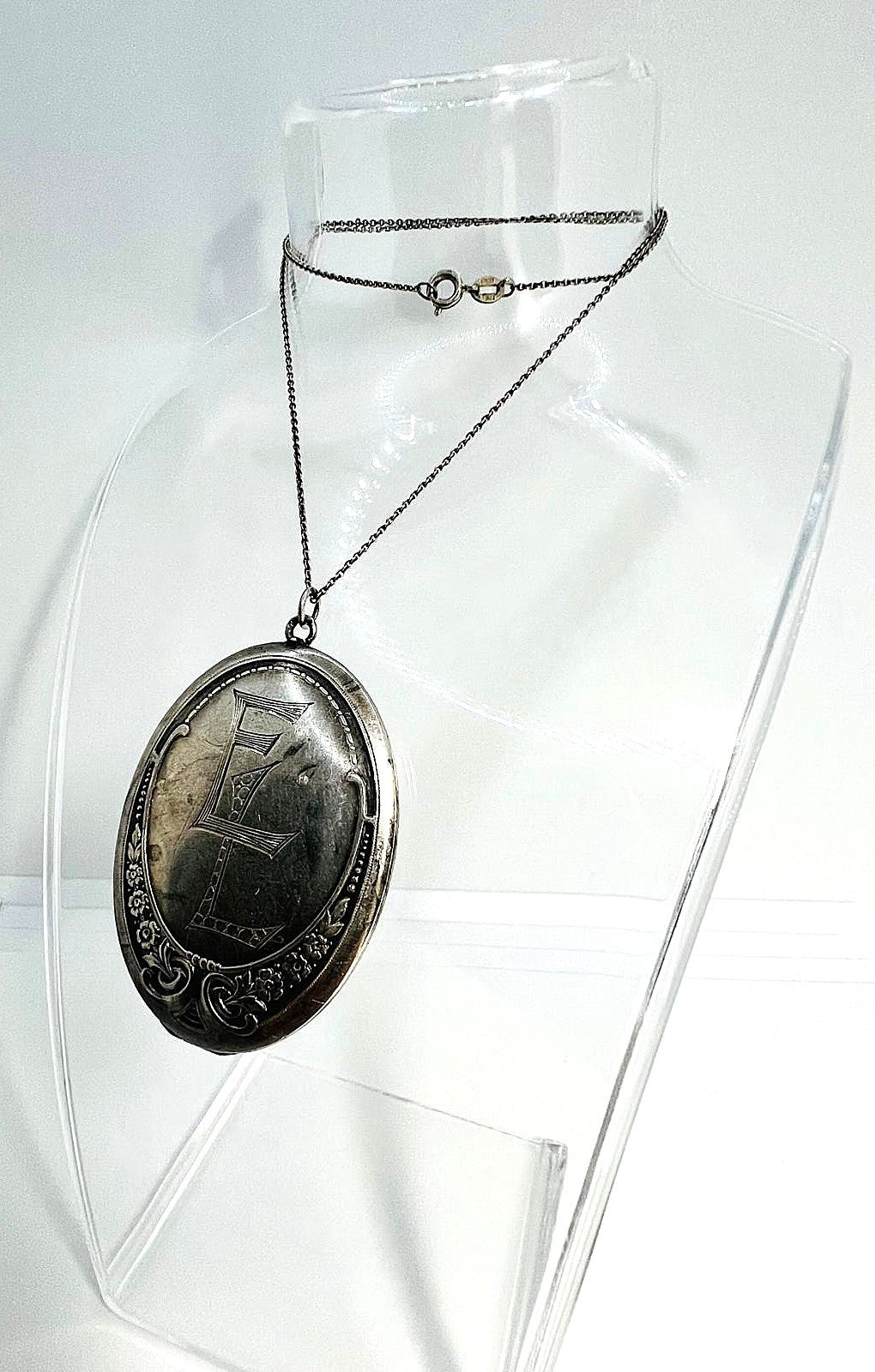  Silberkette 835 mit großem Anhänger