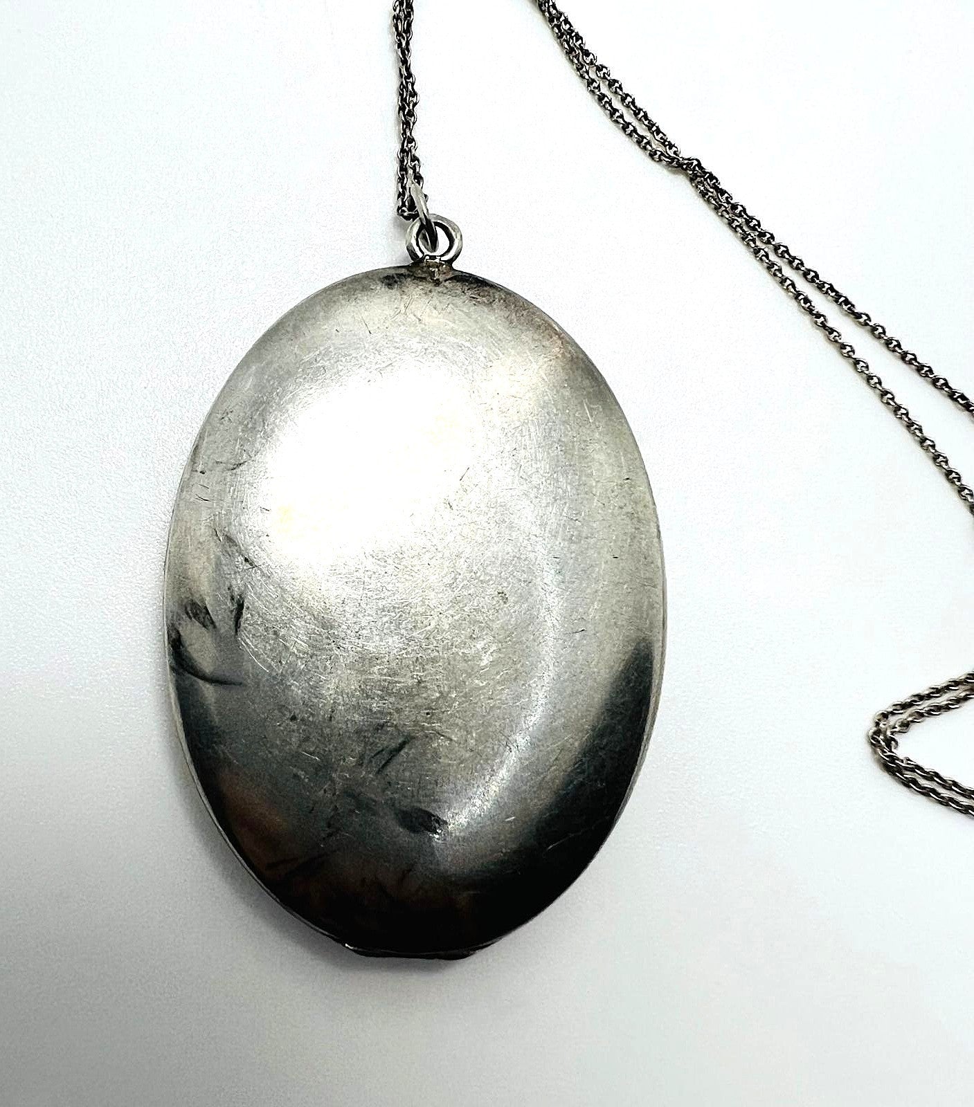  Silberkette 835 mit großem Anhänger
