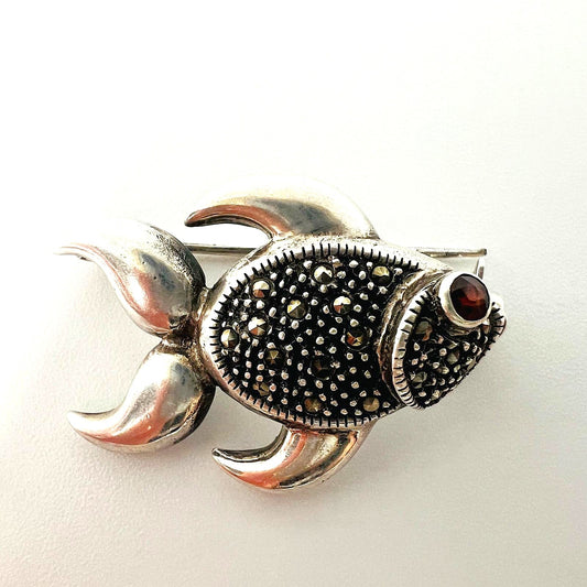 925er Silberbrosche „Fisch“