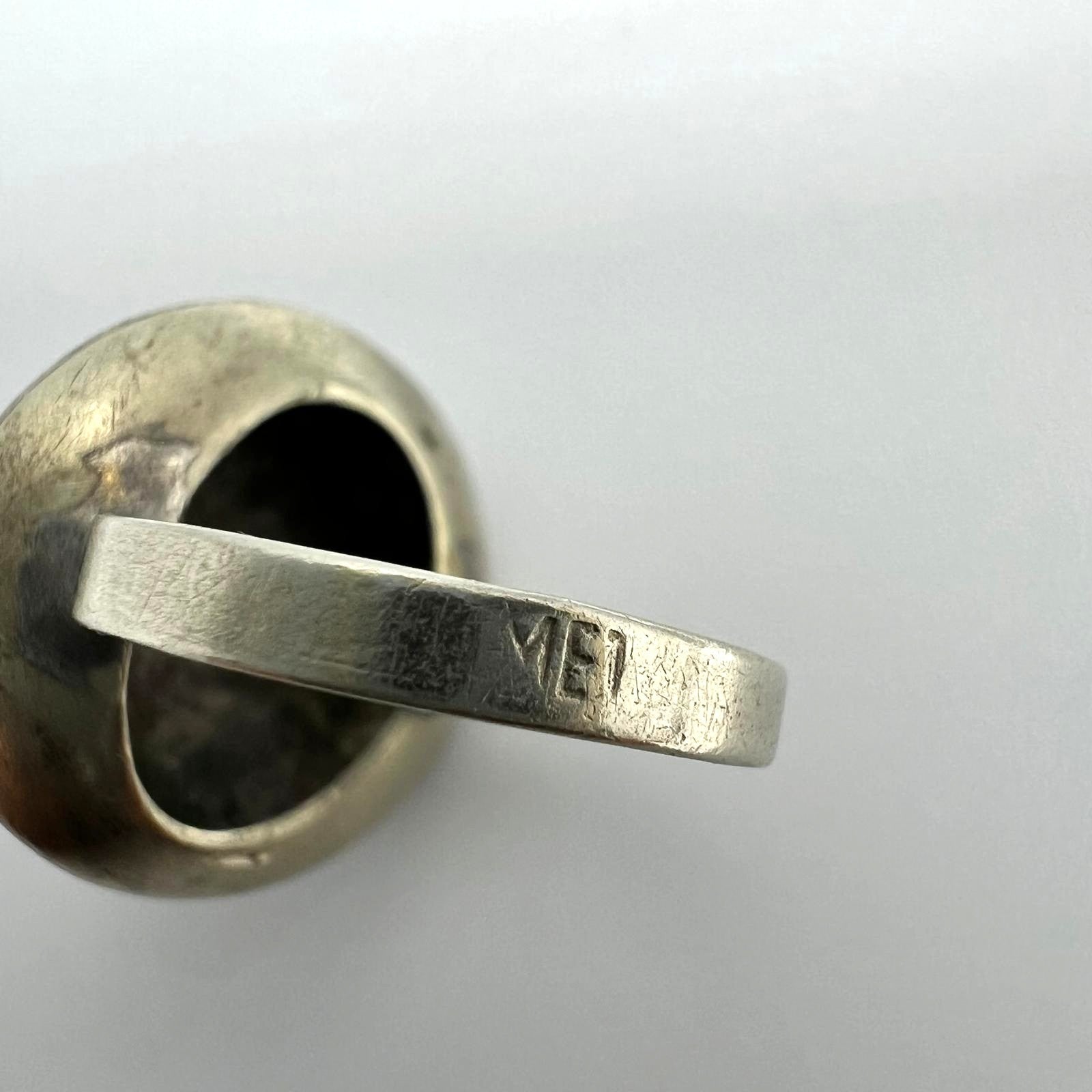 Amber Silberring Art Deco Ring 