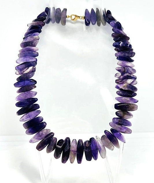 Amethyst Collier 375er Gold