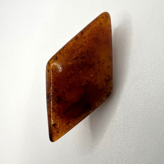 Antique amber brooch 4.61 grams hand-polished unique piece in honey tone