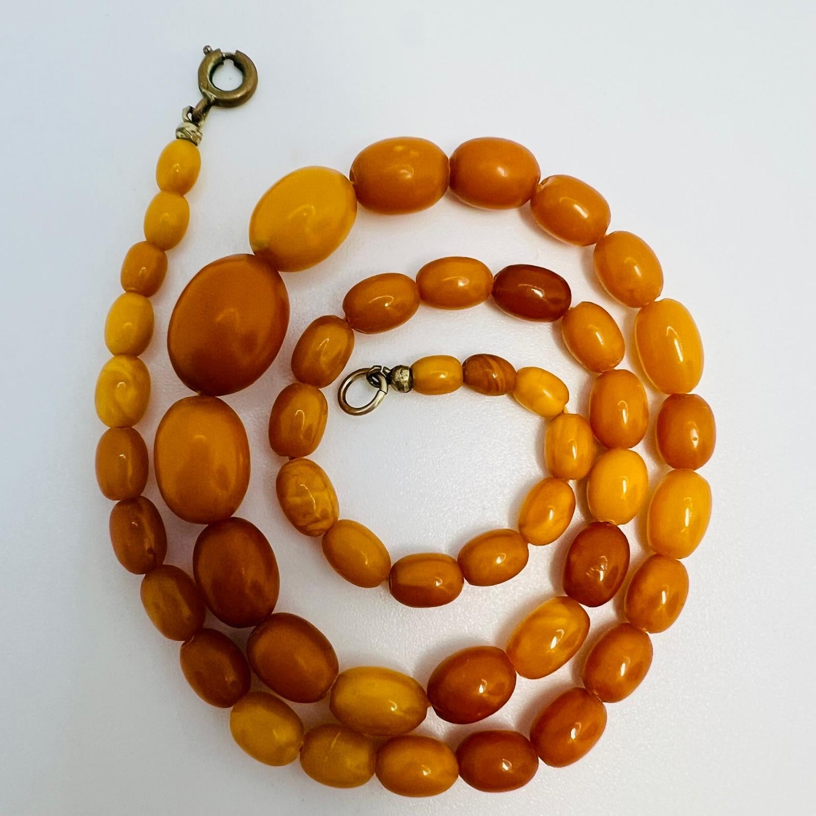 Antike Butterscotch Bernstein Kette