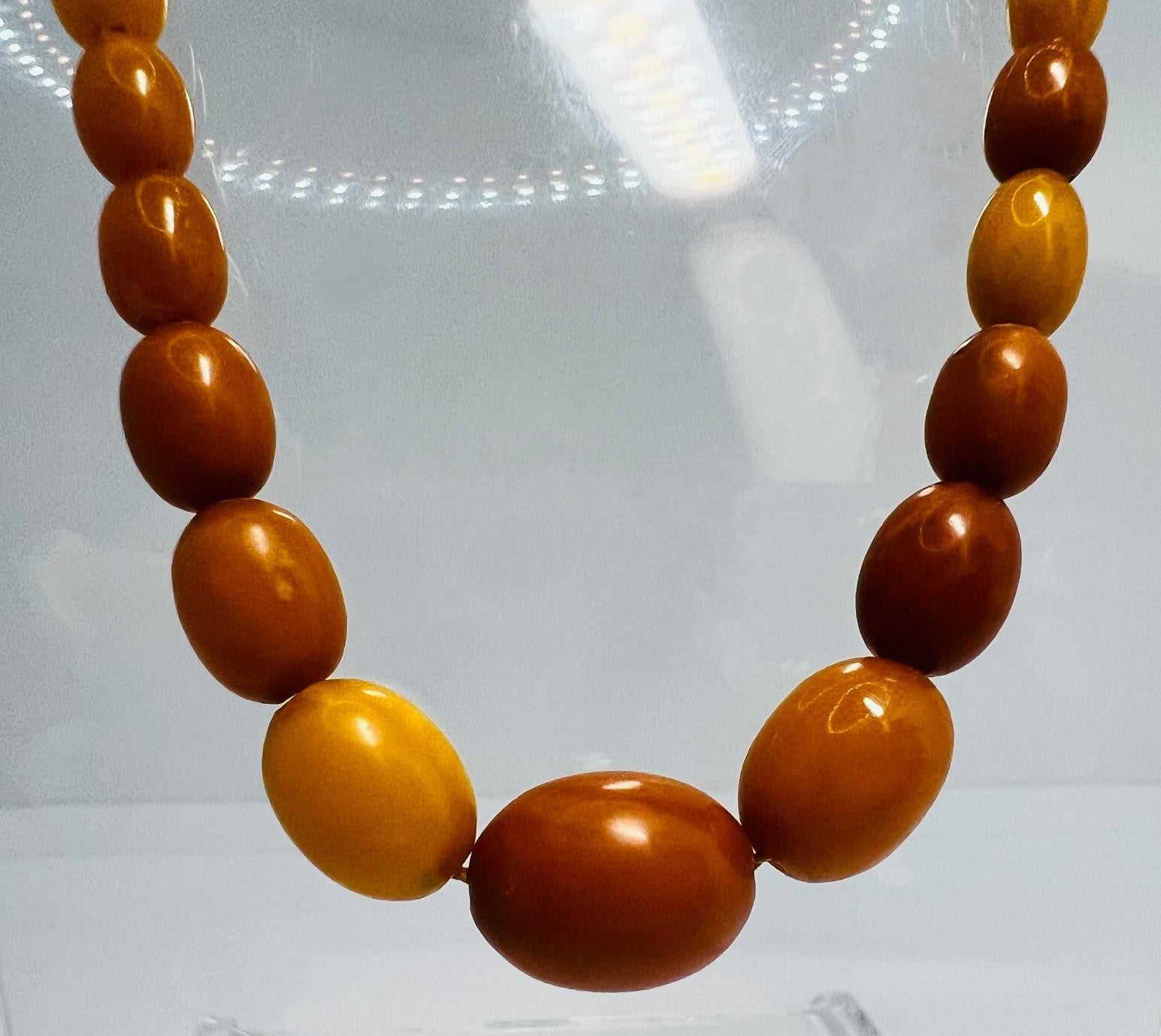Antike Butterscotch Bernstein Kette