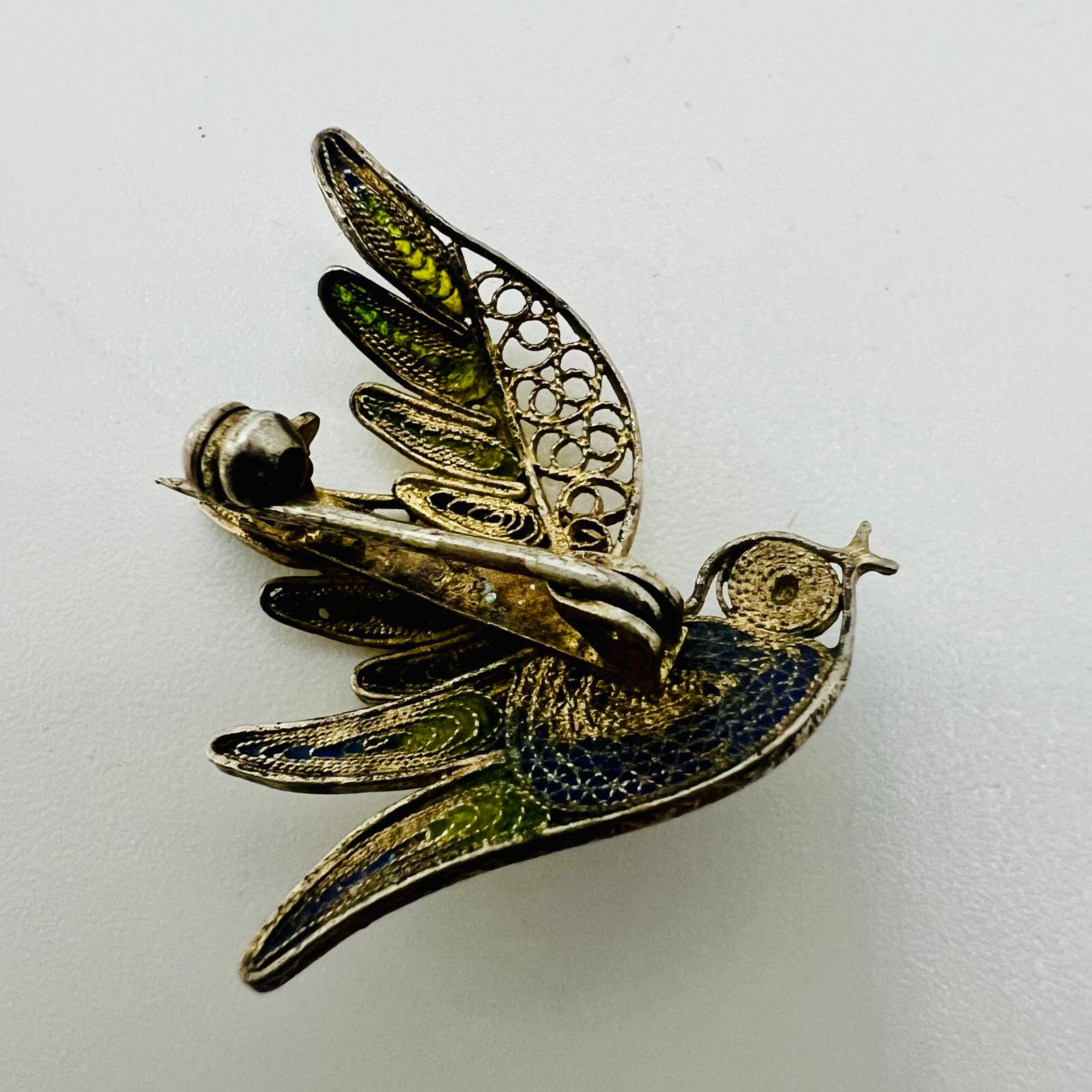 Antike Jugendstil Vogel-Brosche