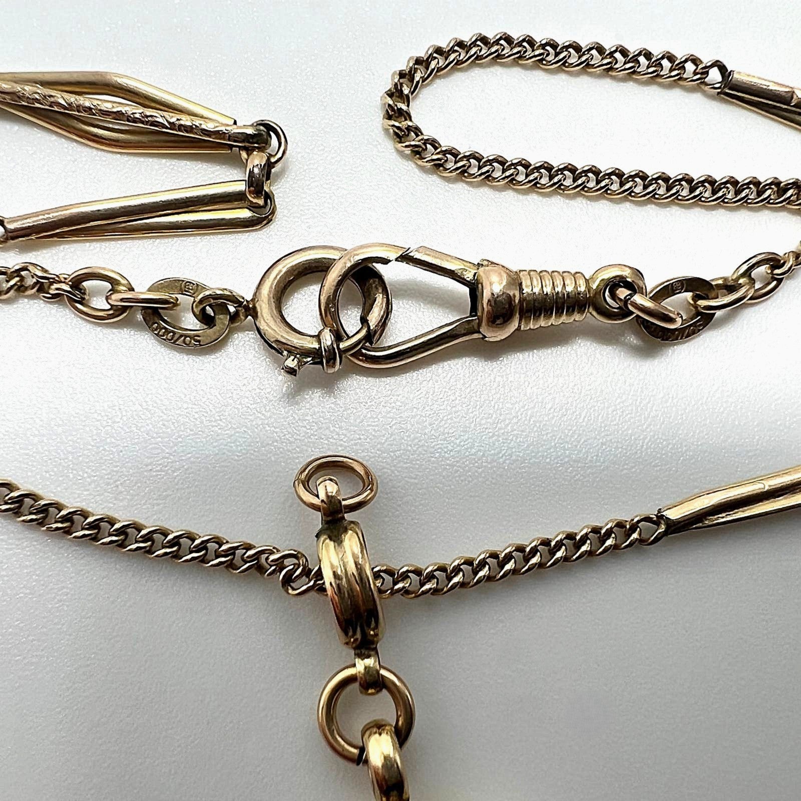 Antike Uhrkette aus 14 Karat Gold