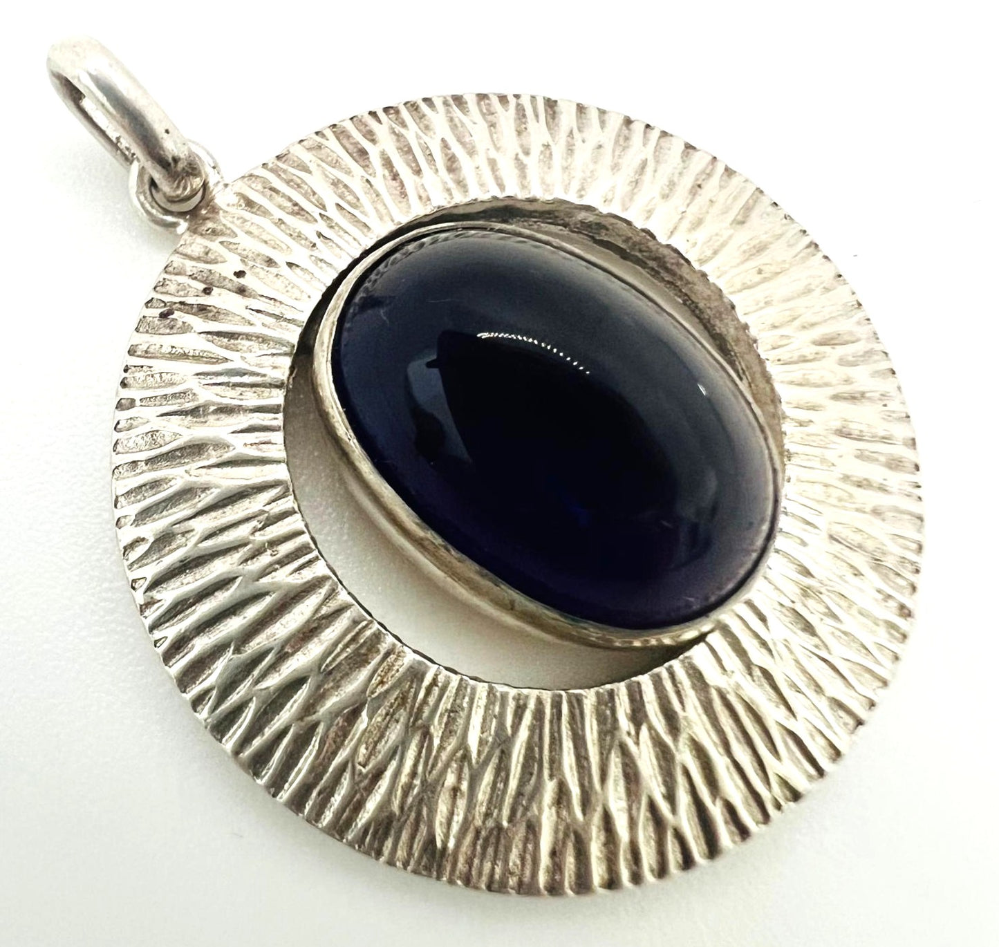 Art Deco 835 silver pendant with amethyst – elegant designer piece
