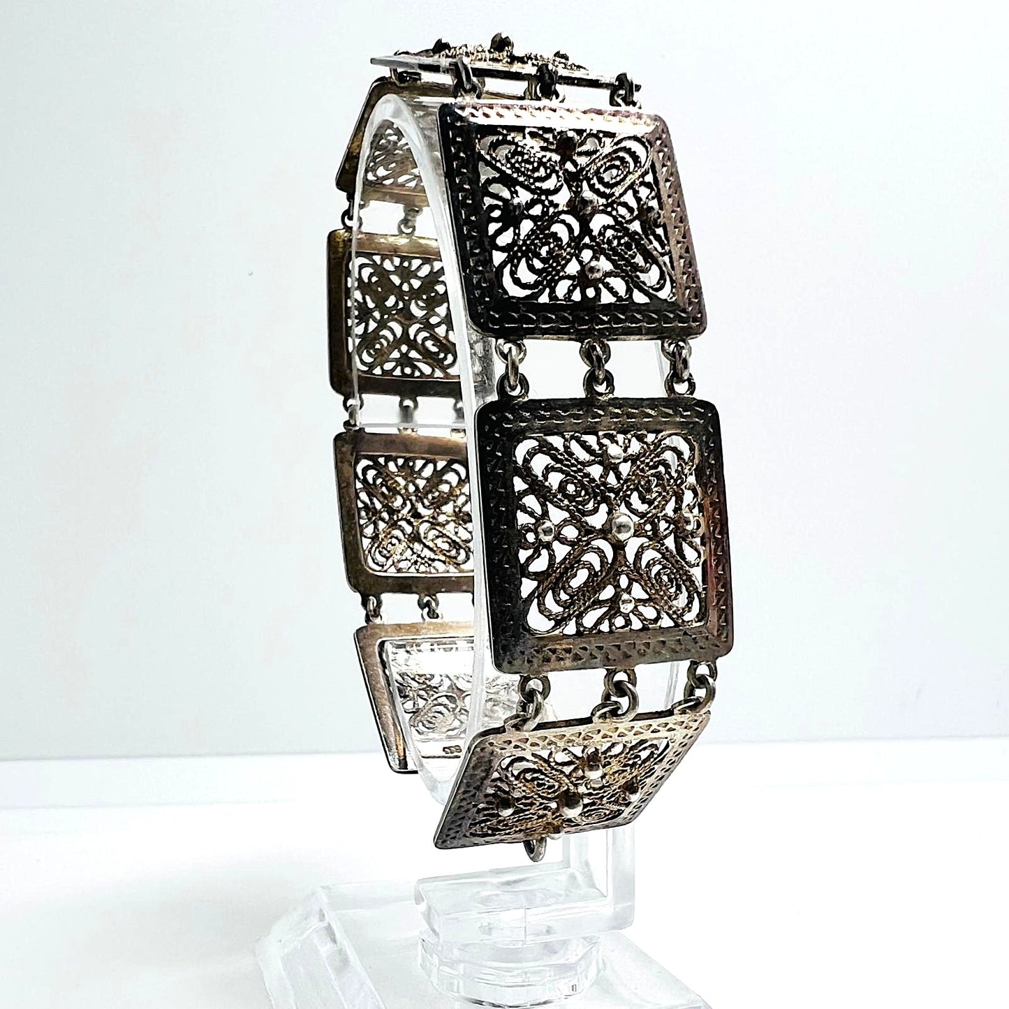 Art Deco 835er Silber-Filigranarmband