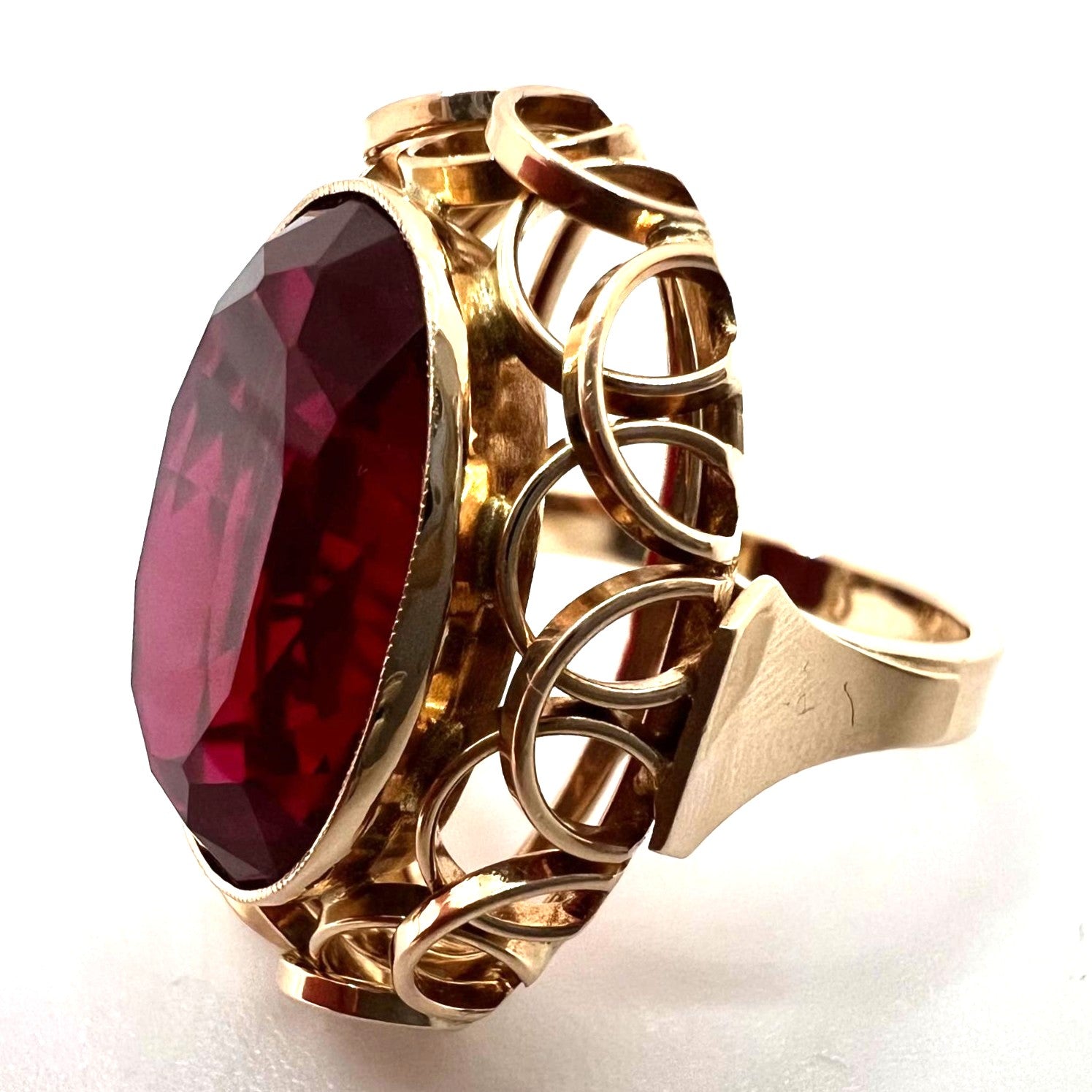  Gold 14 Karat mit Rubin Korund