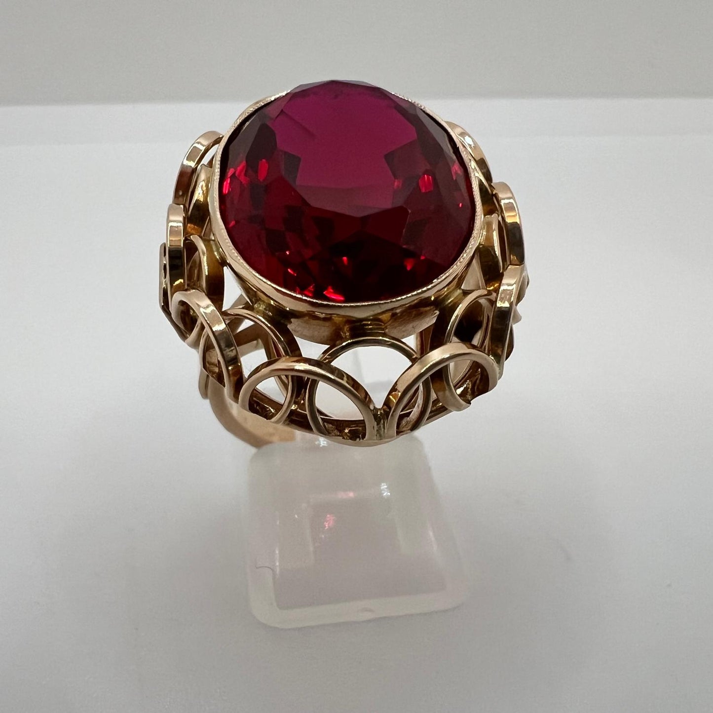  Gold 14 Karat mit Rubin Korund