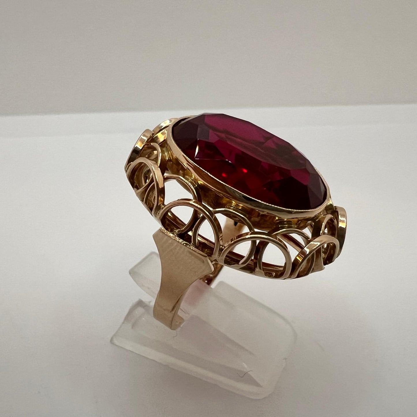  Gold 14 Karat mit Rubin Korund