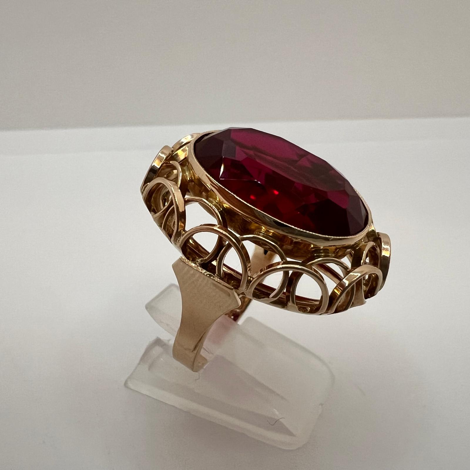  Gold 14 Karat mit Rubin Korund