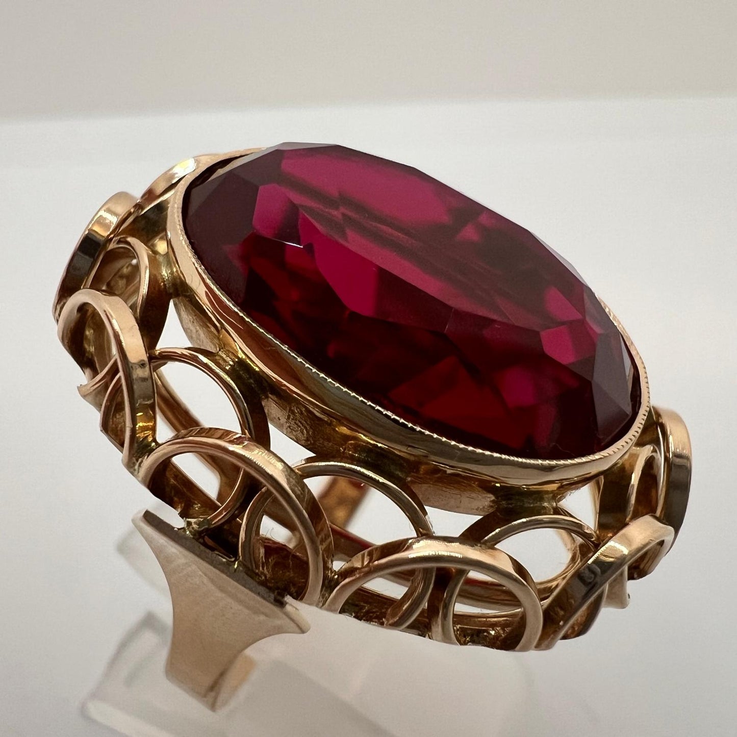  Gold 14 Karat mit Rubin Korund