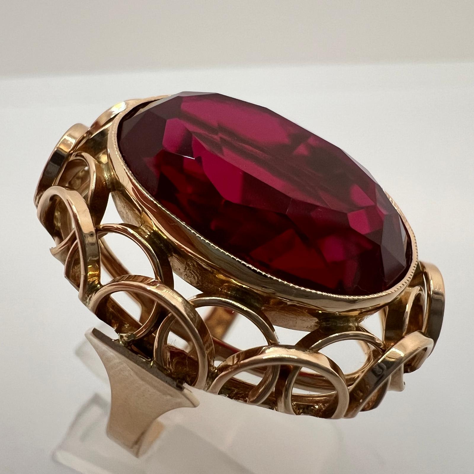  Gold 14 Karat mit Rubin Korund