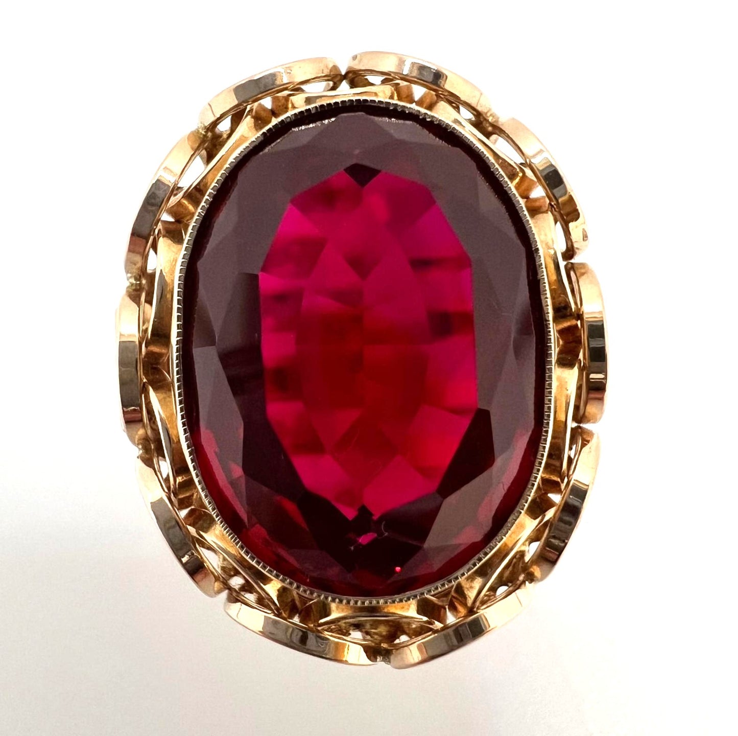  Gold 14 Karat mit Rubin Korund