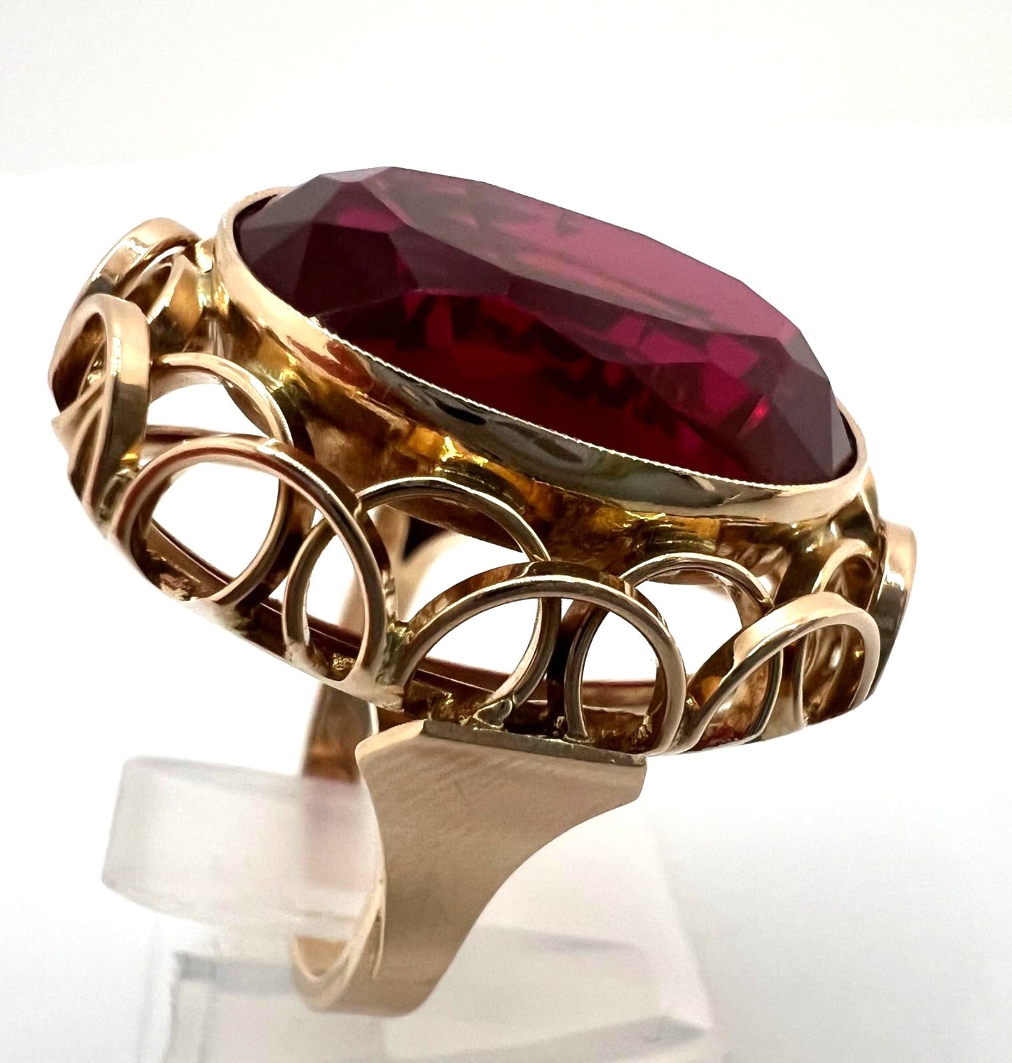  Gold 14 Karat mit Rubin Korund
