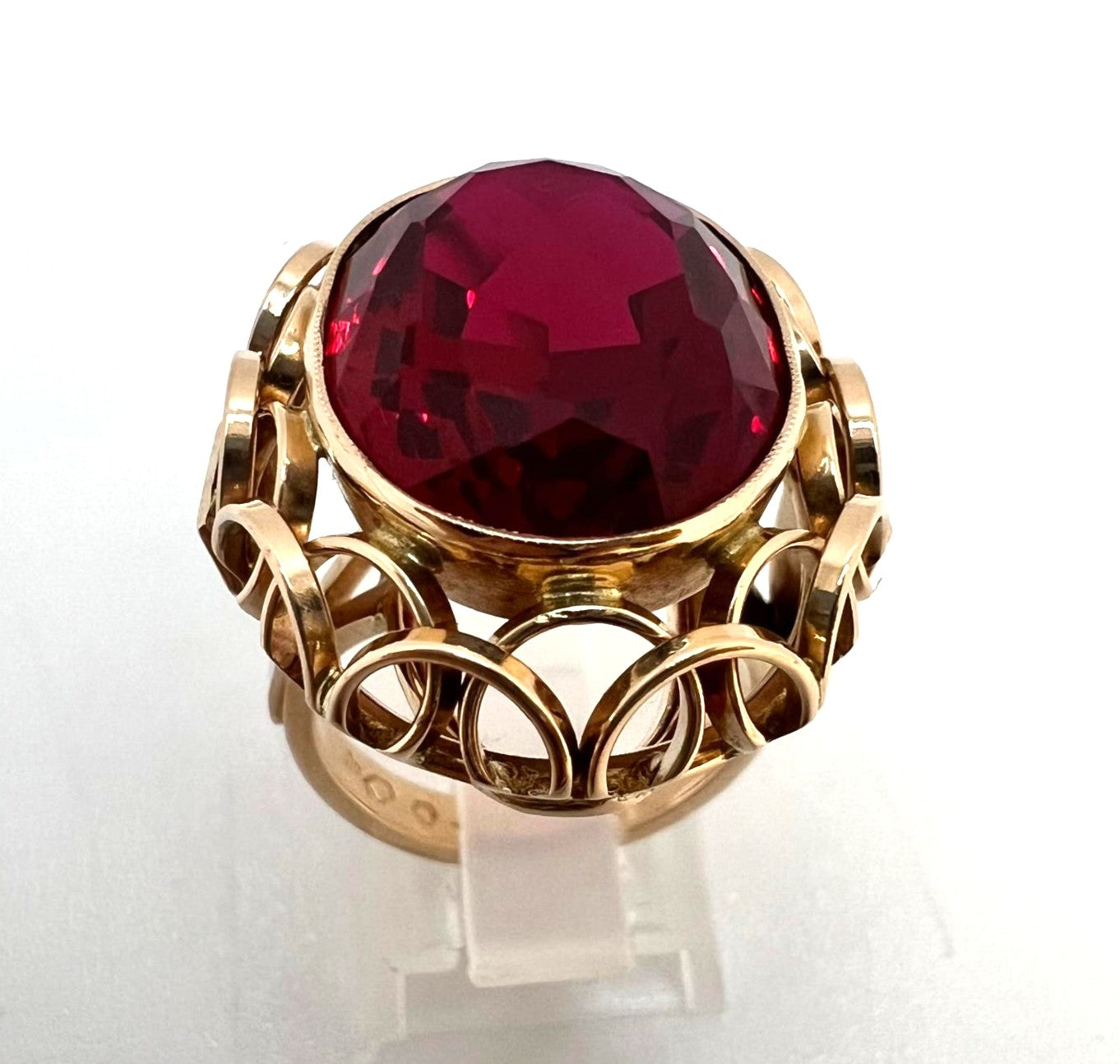  Gold 14 Karat mit Rubin Korund